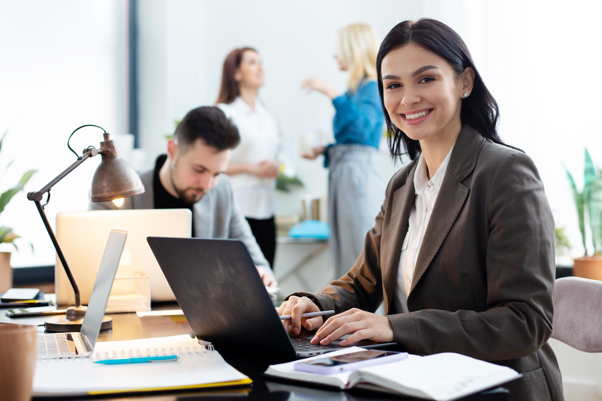 Woman working at desk